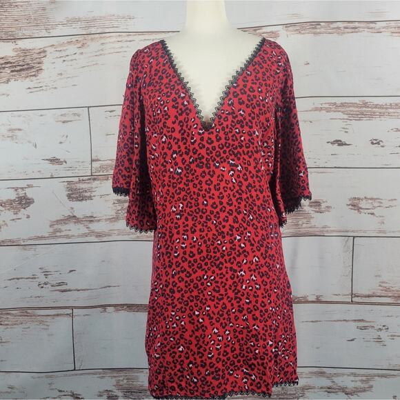 Revolve Lovers + Friends Jason Mini Dress Sahara Cheetah Size Small - Picture 1 of 10